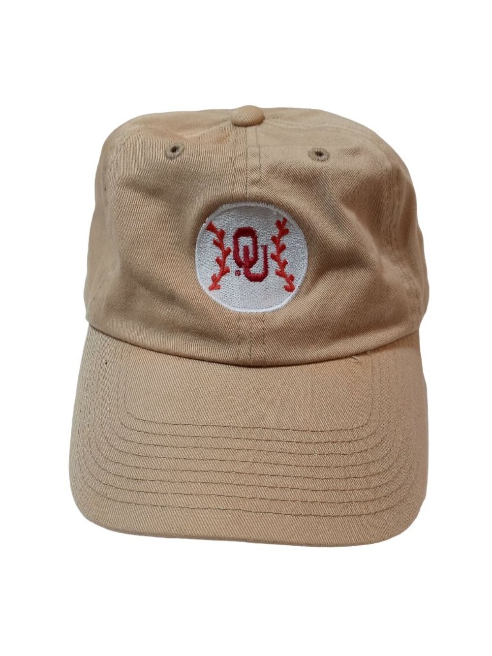 OU Baseball Cap Hat Adjustable Strapback Vintage WORN University Of Oklahoma